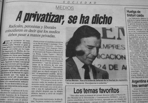 Noticias sobre Privatizaciones